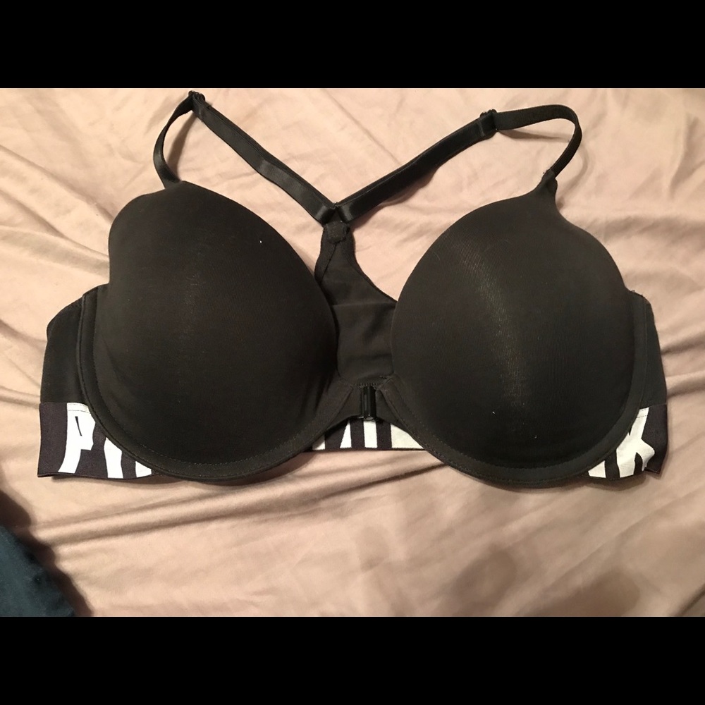 PINK front clasping razor back bra